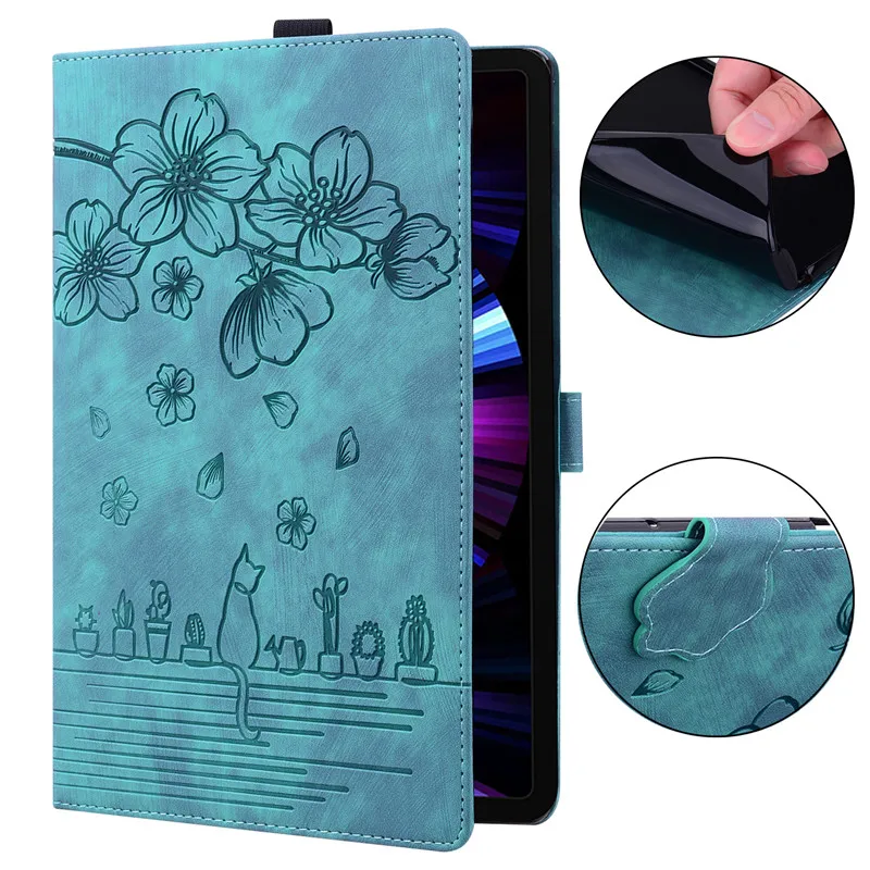 Sakula Flower Cats PU Leather Tablet Cover, Enhanced Protection for 8.7-12.1 inch Tablets