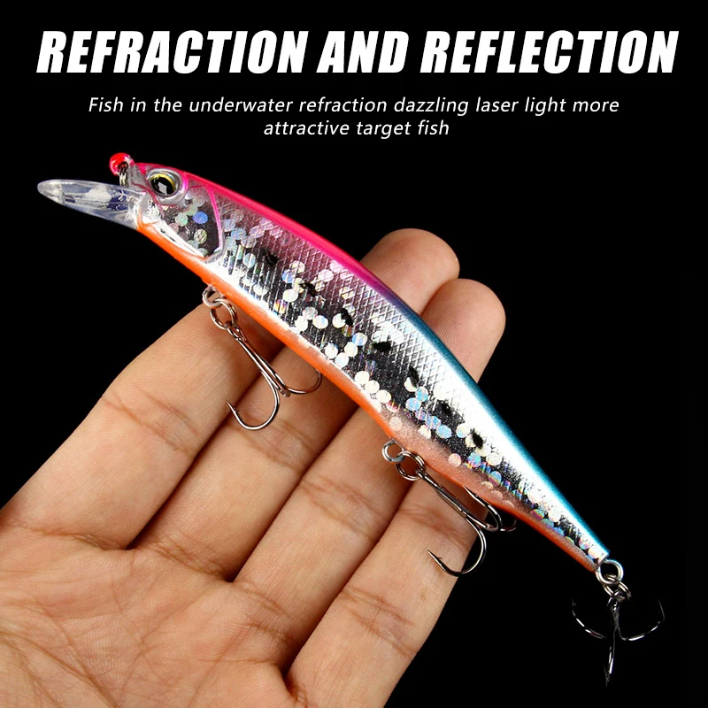 Leurre De Pêche Jerkbait Minnow 12cm - Poisson Nageur Coulant Pour Brochet Et Mer