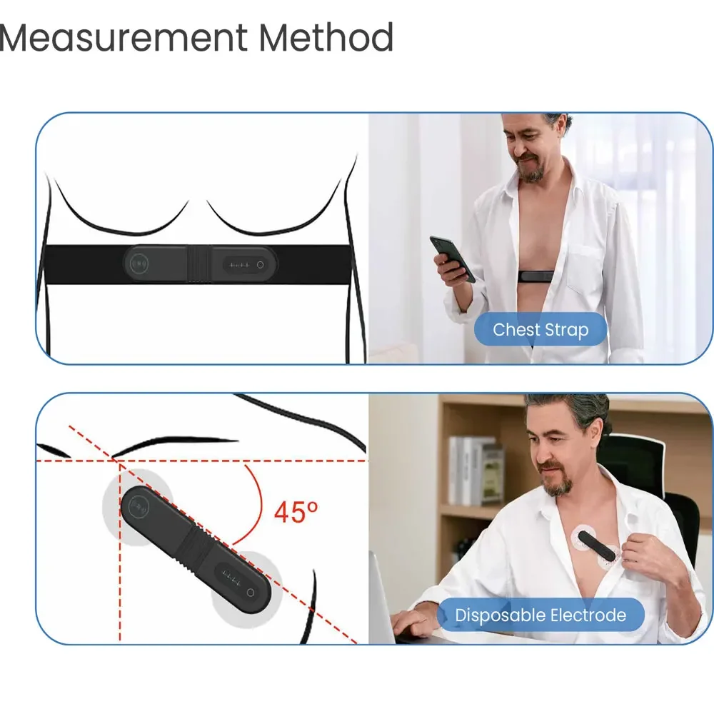 24 Hours Holter ECG,Wearable Bluetooth ECG, EKG,AI-ECG Analysis,Real-time Dynamic ECG Monito,Digital OLED Display