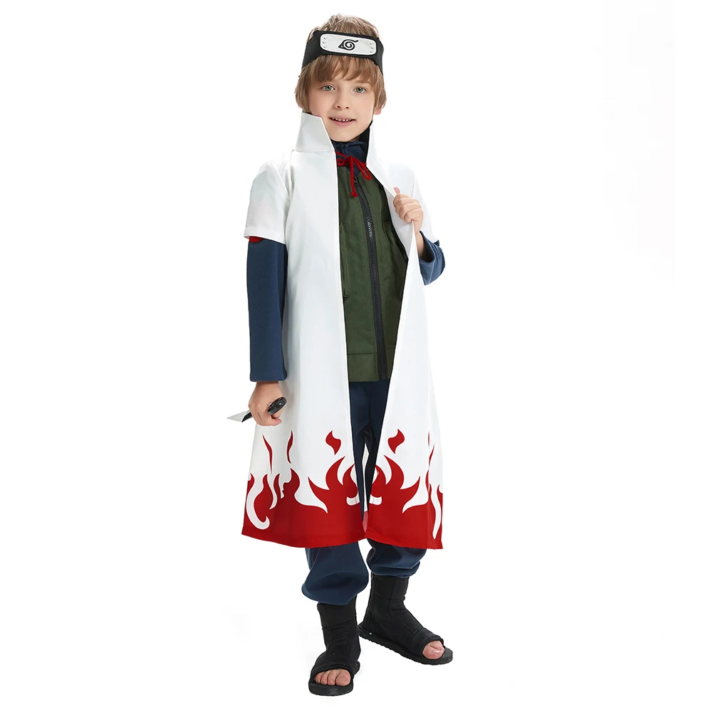 Wholesale Anime Naruto Cosplay Cloak Costume Namikaze Minato 4th Yondaime  Hokage Cape Robe Halloween Uniform Gift Unisex - AliExpress