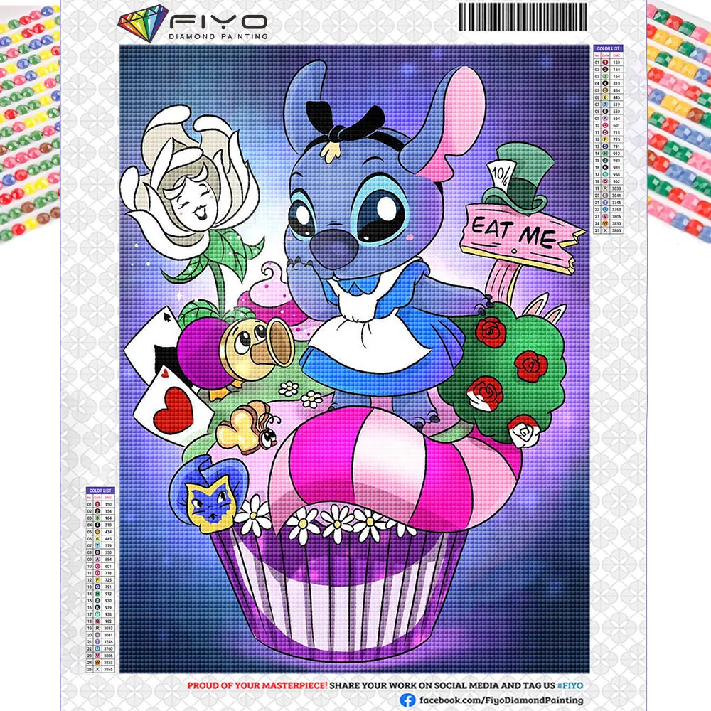 5D Diamond Painting Stitch Disney Diamond Art Full Drill Cross