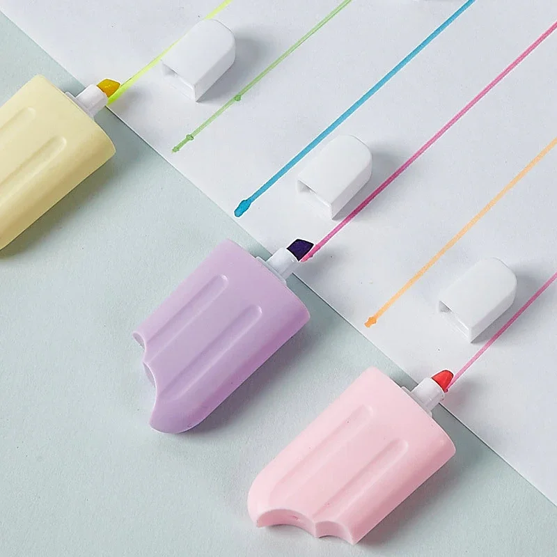 Highlighters School Office Stationery Students Drawing Supplies Mini Paint Marker Pen 6Pcs/Lot Cartoon Cat highlighter marker highlighter pen art marker marker pen