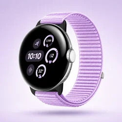 Sporty Nylon Loop Elastic Band - Premium Strap Accessory - Pixel Watch 2 41mm (Purple)