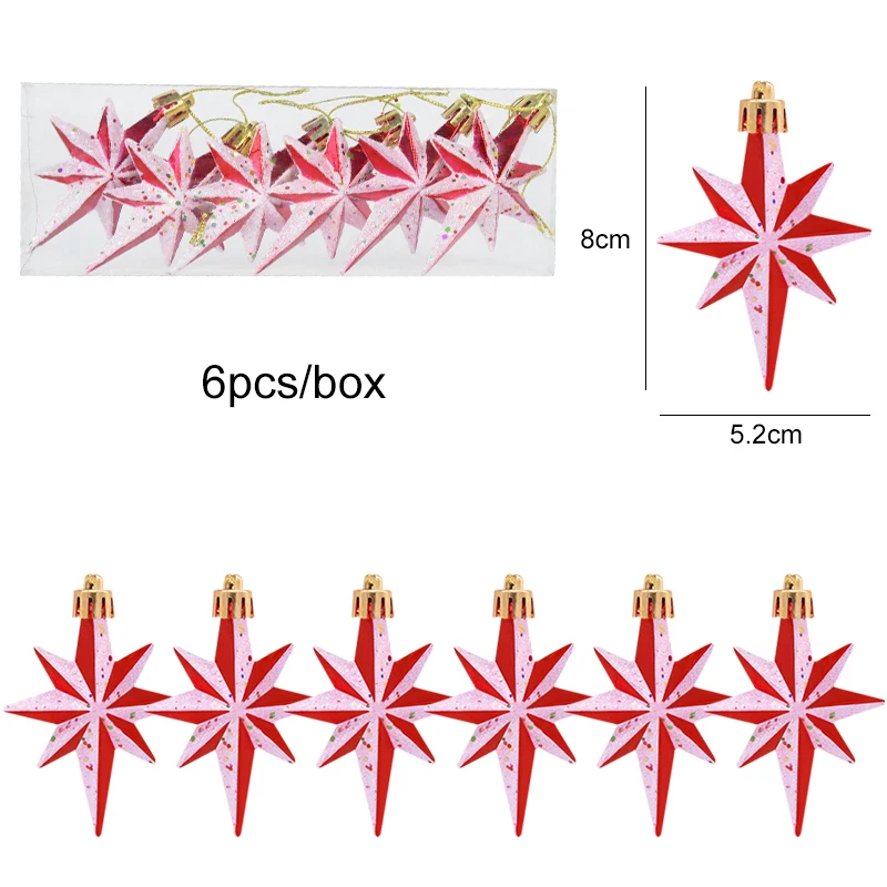 thumbnail image 1 of 6pcs/box Christmas Candy Pendant Xmas Tree Hanging Ornaments Christmas Decorations For Home 2023 Navidad Noel New Year Kids Gift, 1 of 5