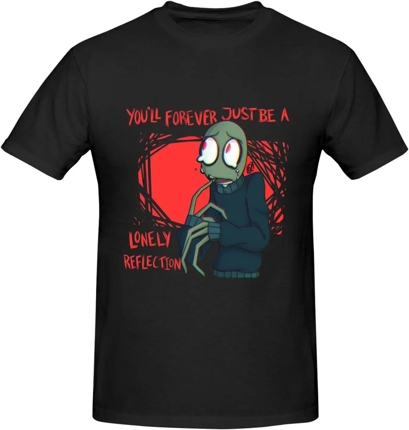 

Salad Fingers Men's T-Shirt Basic Short Sleeve Tee Fashion Classic Anime Memory Casual Top