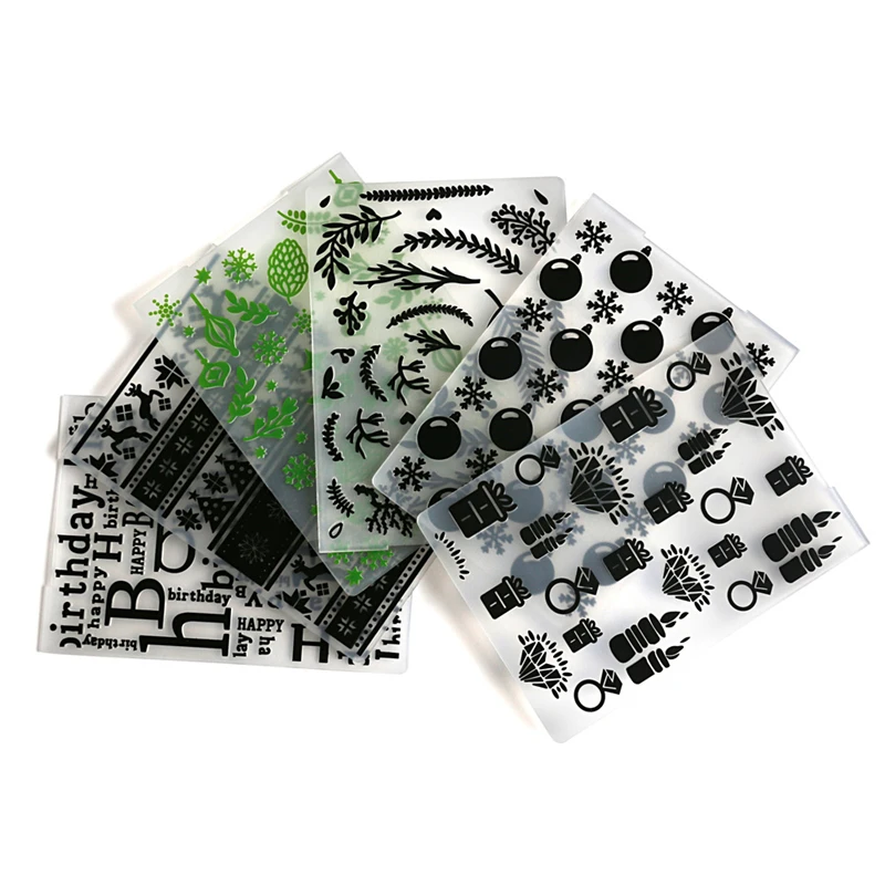 10.5x14.5cm 3D Embossing Folder Transparent Embossing Plastic Plates Design For INS DIY Paper Cutting Dies Scrapbooking
