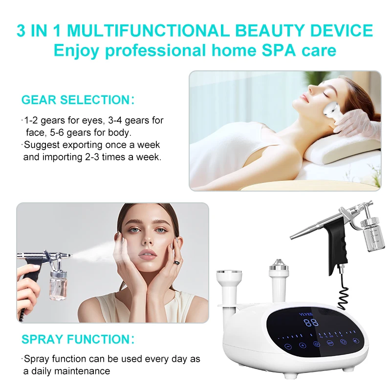 VLVEE 3 IN 1 Professional Multi-Function Face and Body Beauty Machine Different Modes Suitable for Home and Beauty Salon