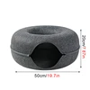Donut Cat Bed Pet Cat Interactive Game Toy Cat Bed Dual-use Tunnel Bed with Felt Toy Gift for Small Kitten Rabbit 4