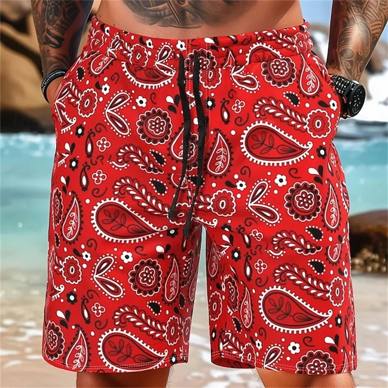 Men Beach Shorts African Tribe Pattern Summer