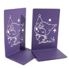 Sanrio Kuromi Bookends Purple Metal Bookends Heavy Duty Bookends for Fans Collection Book Lovers Home Office Bookends Supplies 3