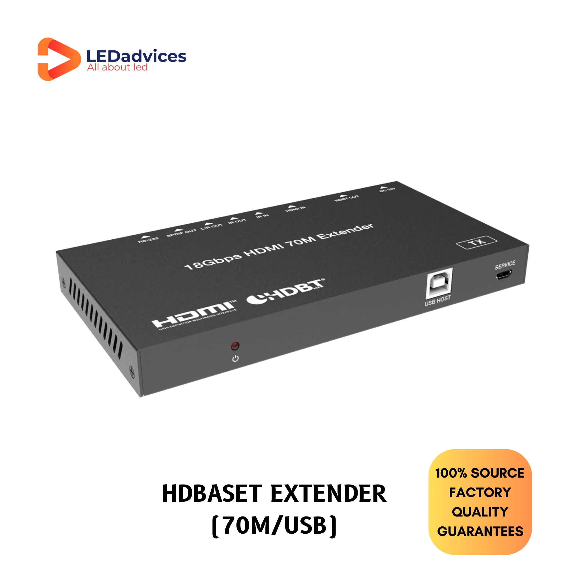 18gbps HDBaseT 3,0 удлинитель 70m с USB2.0, 4K60 HDBaseT HDMI удлинитель