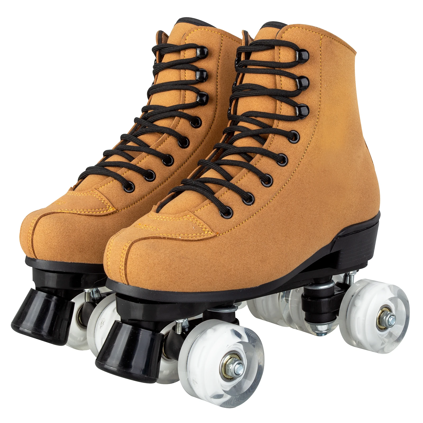 

Double Row Skates Sneakers Rollers 4 Wheels Adult Men Roller Skate Pu Leather Non-slip Wear-resistant Beginner Wheel Sport Shoes