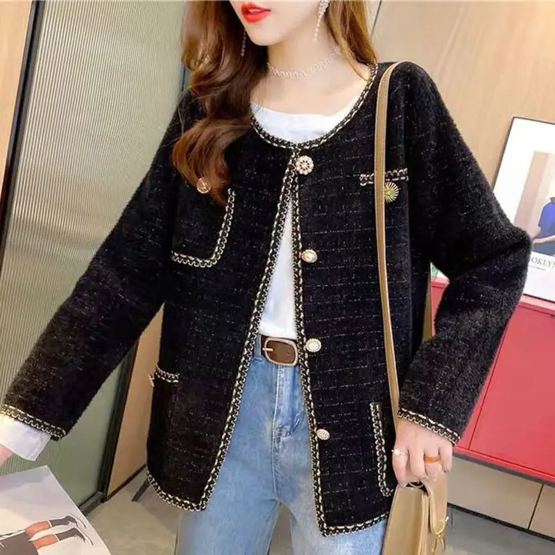 Women's Colothing 2023 Spring Autumn New Korean Edition Fashion Simple Elegant Temperament Small Fragrant Single Breasted Jacket
