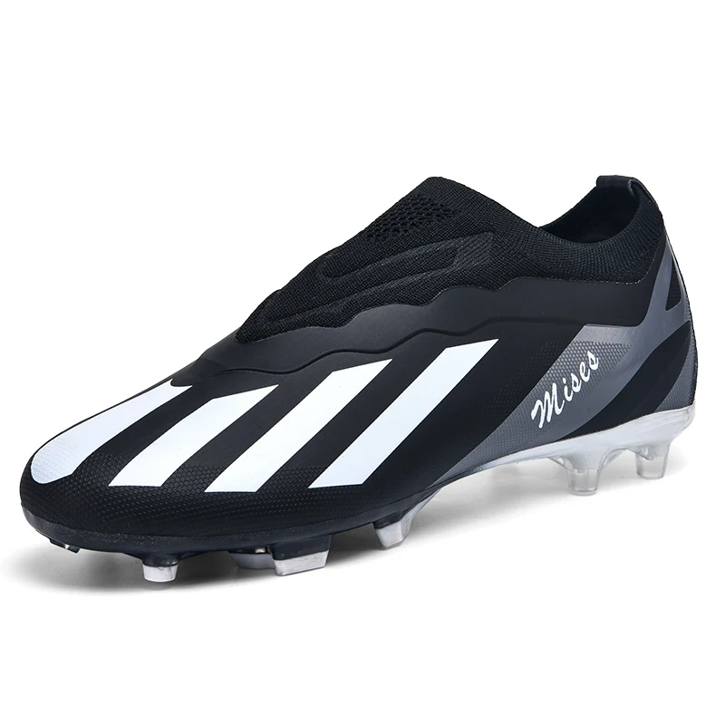 Men's Stylish Low-Cut Slip-On Football Sneakers with Knitted Mesh