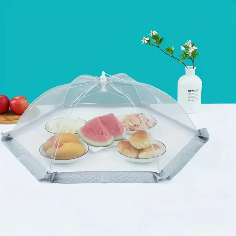 Foldable washable Food Cover Dining Table Mesh Anti Fly Mosquito Portable Desktop picnic Leftovers Protection