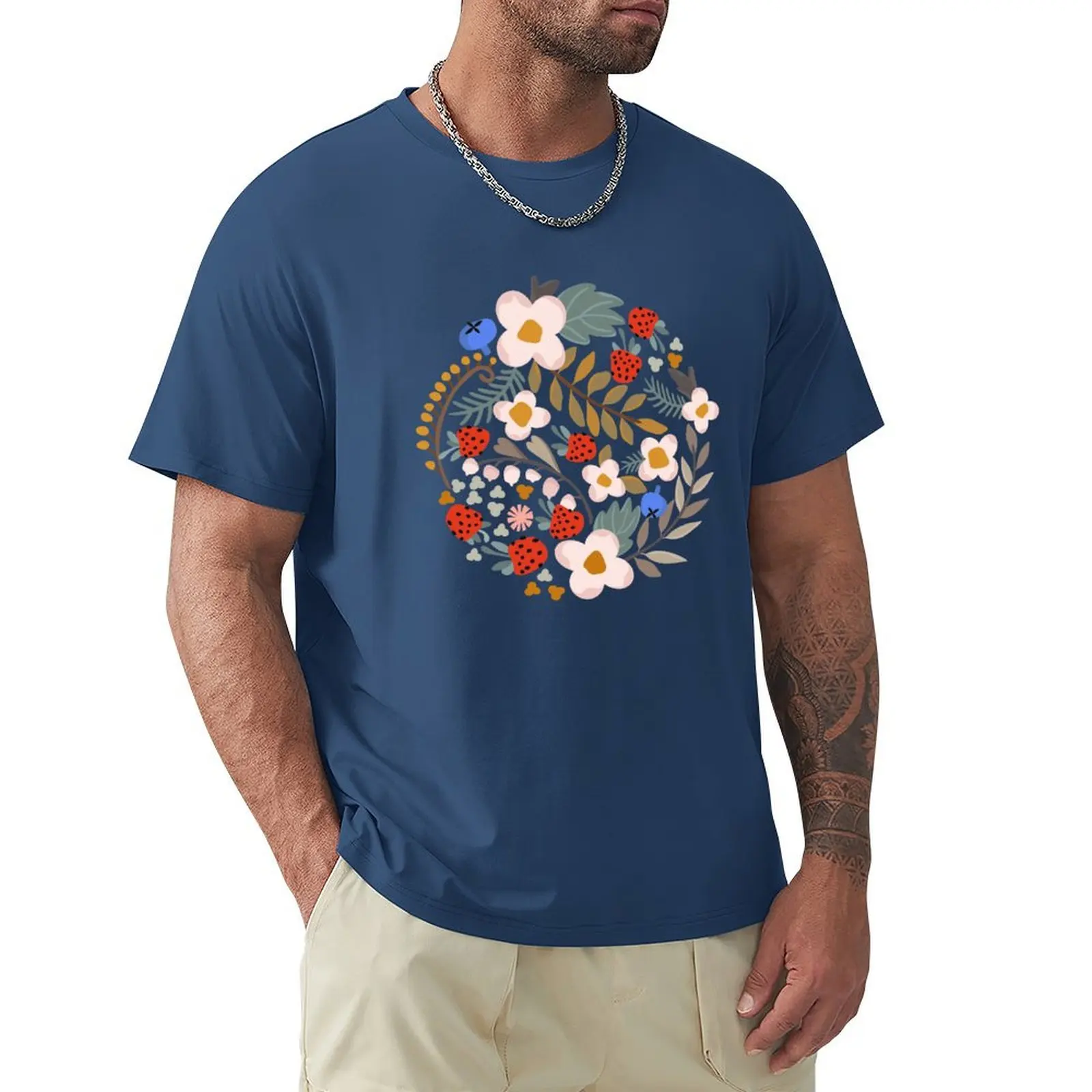 

Wilderberries T-shirt blanks summer tops mens white t shirts