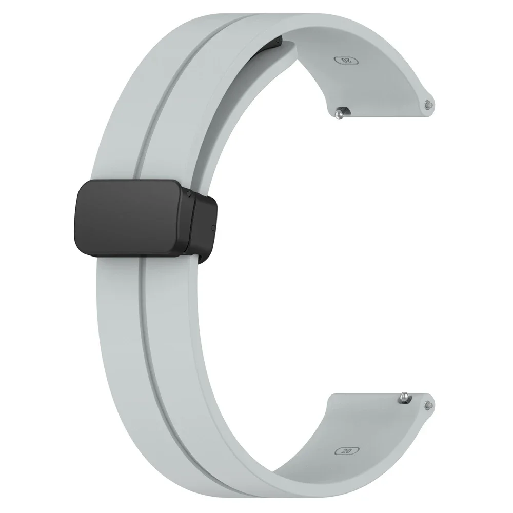 Silicone Magnetic Buckle Smartwatch Strap - Adjustable 20mm/22mm Band for Enhanced Comfort and Style