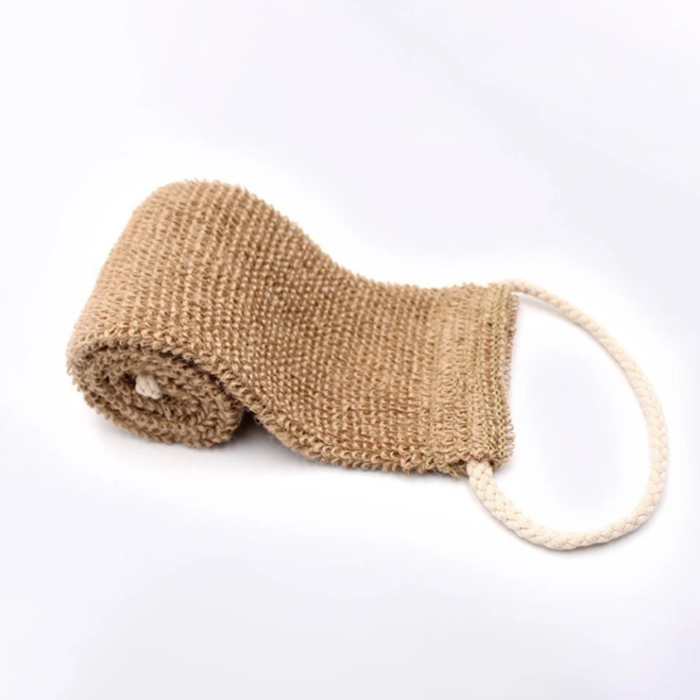Body Scrubber Brush Strong Exfoliating Bathroom Tool Exfoliating Back Strap Natural Soft Unisex Bathroom Accessories Long 6
