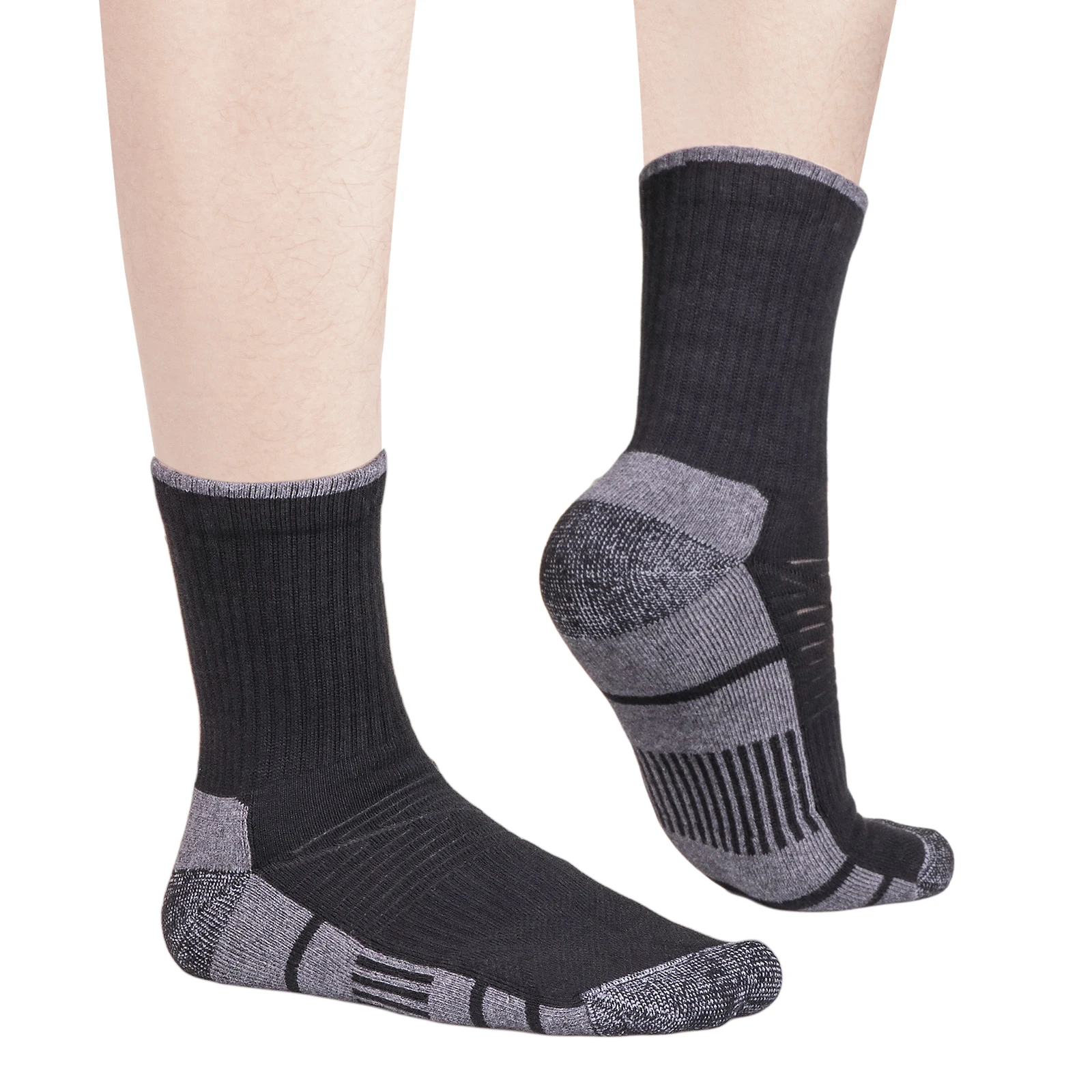 YUEDGE Brand Men Socks Cushion Cotton Crew Athletic Sport Hiking Socks Winter Warm Thermal 5 Pairs
