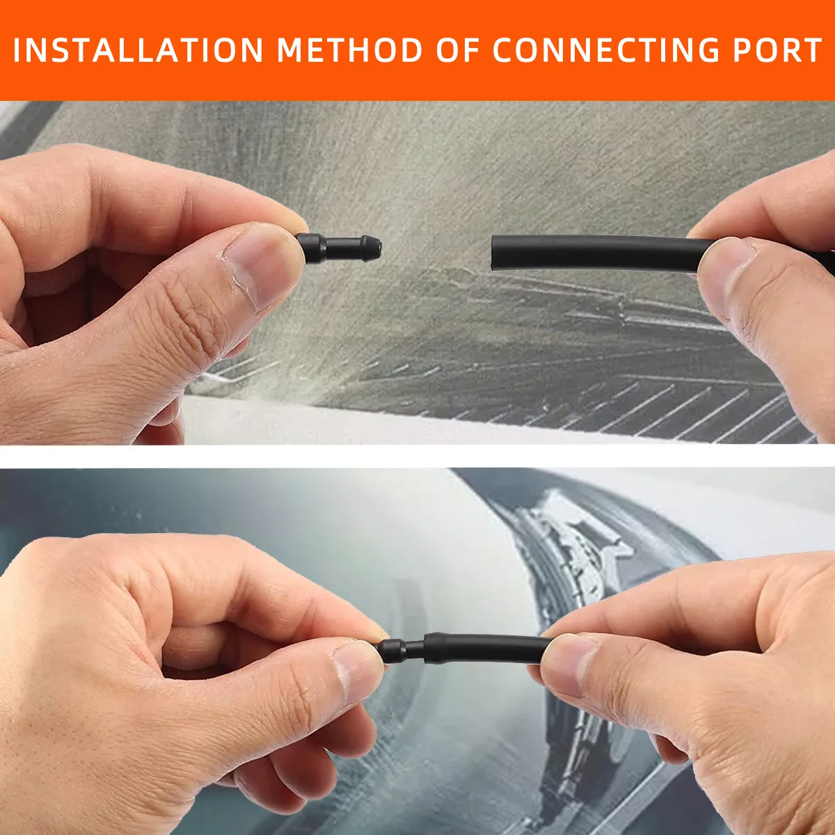 2M Car Windshield Washer Nozzle Hose Tube T Y Straight For Front - Foto 6