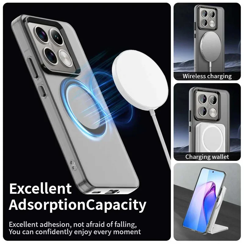 حافظة شحن لاسلكي مغناطيسي فاخرة لهاتف Xiaomi 14T P...