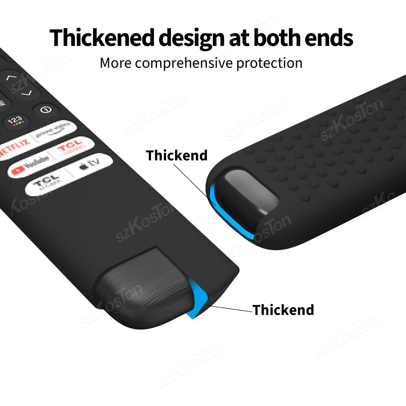 Silicone TV Remote Case for Smart TV TCL Control Protection Cover for RC813 RC923 FMB3/RC902V FMR1 FMR4 FMR5 Remote 4