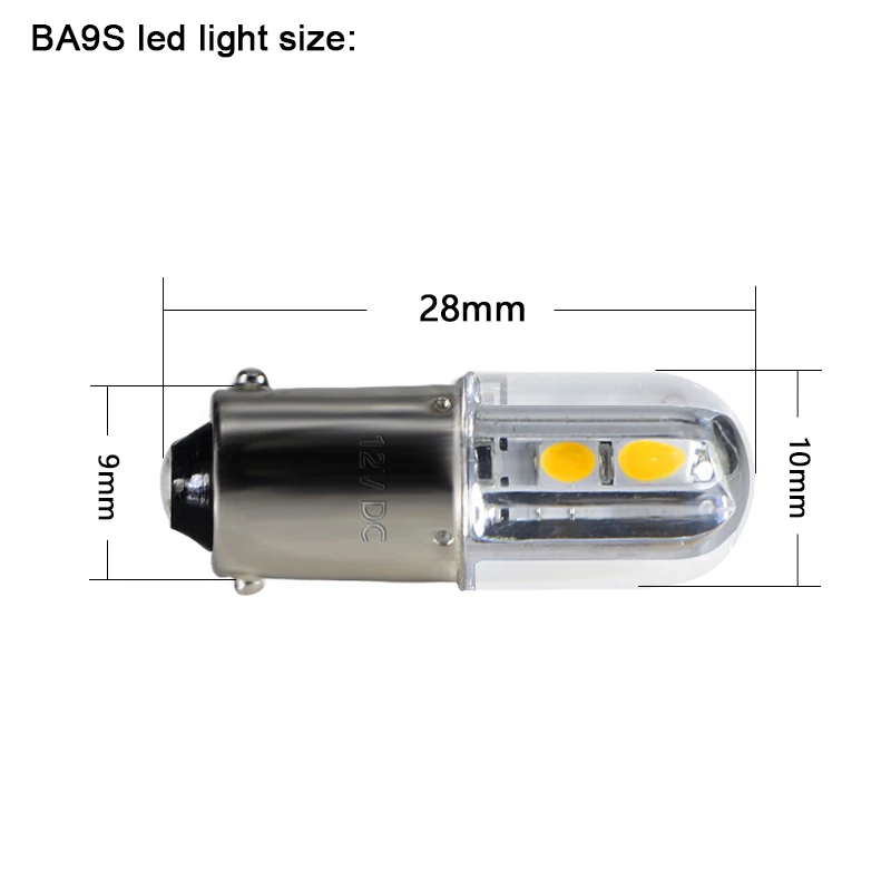 BA9S T4W Car Led Interior Bulb 6v 12v 24v 220v Mini Colorful 1W Auto Indicator Warning Light Signal Energy Saving Lamp 6 Volt - 2