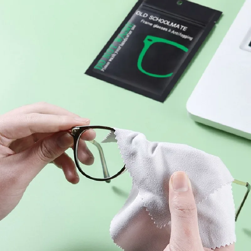 1/100Pcs Super Anti-fog Glasses Cloth for Eyeglasses Wipes Lens Cloth Defogger Suede Pre-moistened Chamois Sunglasses Wipes 3