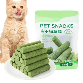 Cat Grass Teething Stick Cat Grass Sticks Pet Snacks Natural Grass Molar Rod Cat Chew Stick Teeth Cleaner Teeth Caring
