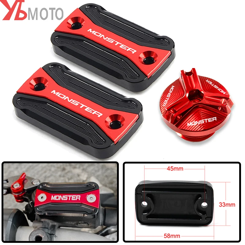 

Аксессуары для мотоциклов DUCATI MONSTER 600, 620, M600, M620, 2001-2004 (не для 2005), крышки резервуара тормозной жидкости, колпачки наполнителя масла