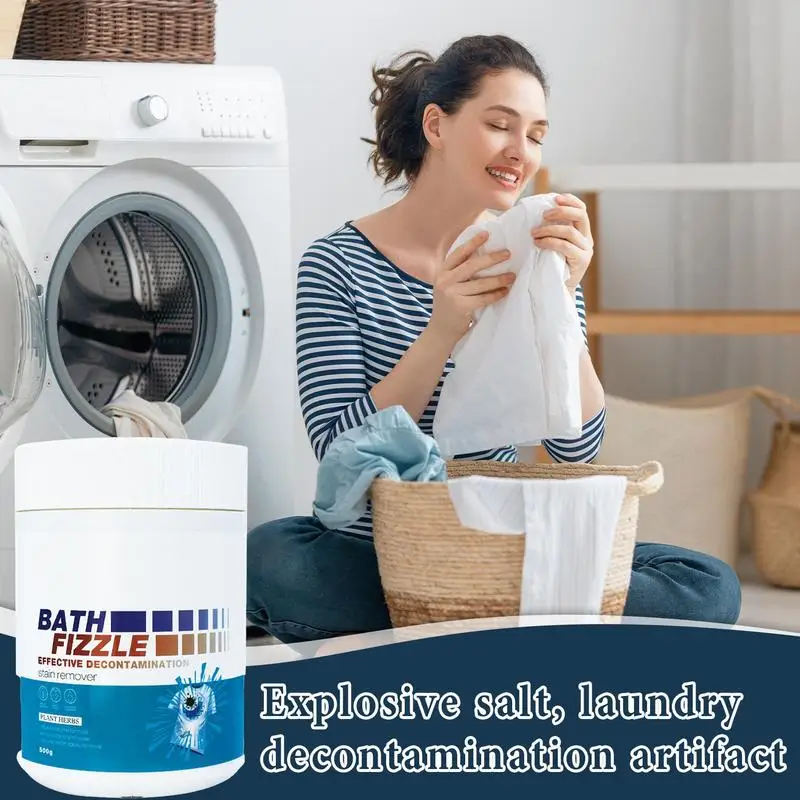 Dry Laundry Detergent Laundry Powder Explosive Salt 17.6 Oz Natural Plant Detergent Powder Long Lasting Scent Washing