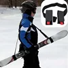 Nylon Skiing Pole Shoulder Hand Carrier Lash Handle Straps Adjustable Buck Hook Loop Protecting Black Nylon Ski Handle Strap Bag 1