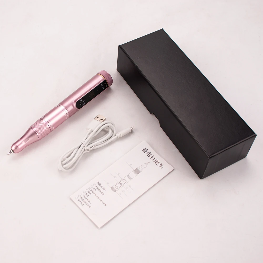 Pen Shape Handpiece Light Weight Professional Use 35000RPM Rechargeable Cordless Electric Nail Drill Machine Efile 6