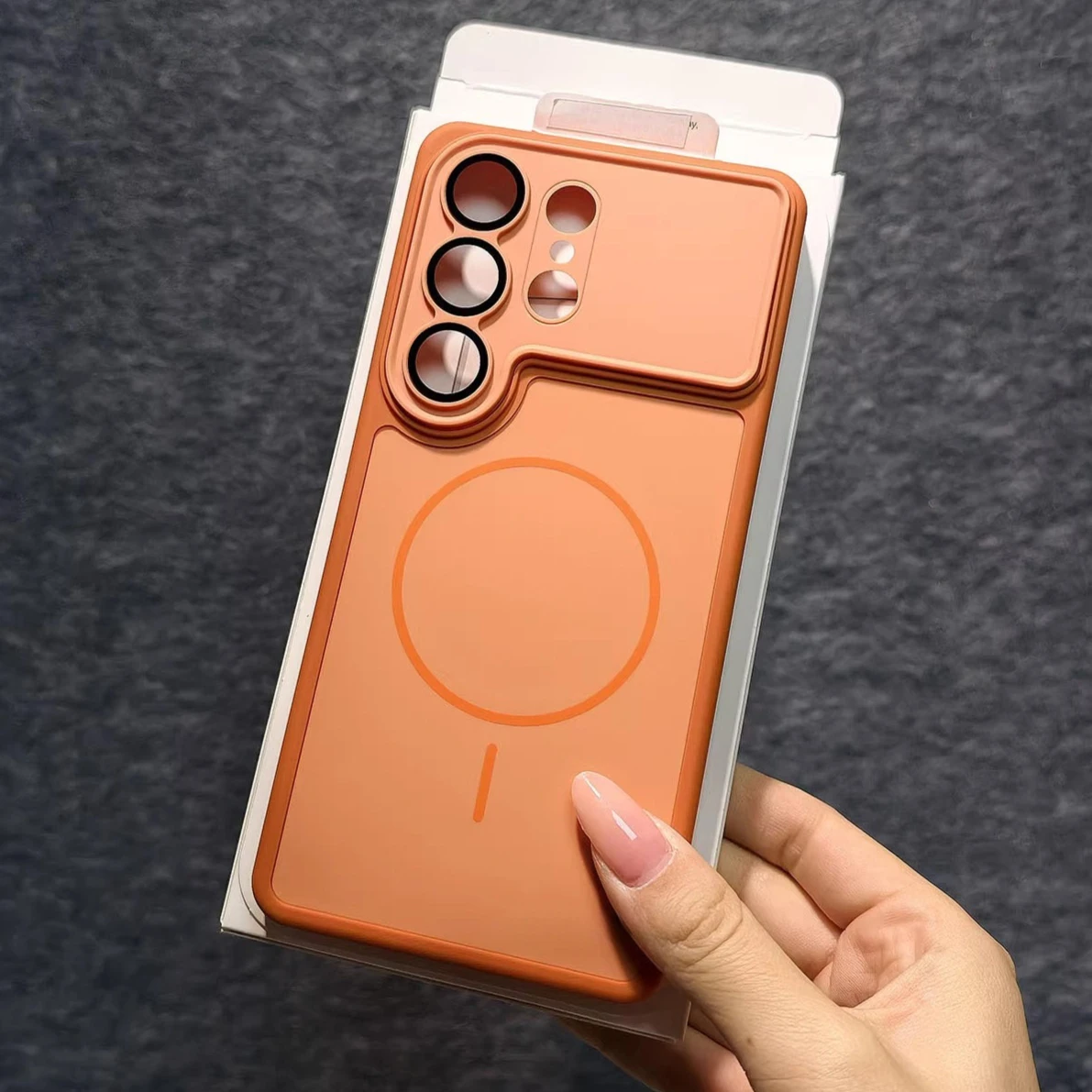 Enhanced Magnetic Glass Lens Protection Case with Large Window & Wireless Charging for Ultimate Shockproof Defense