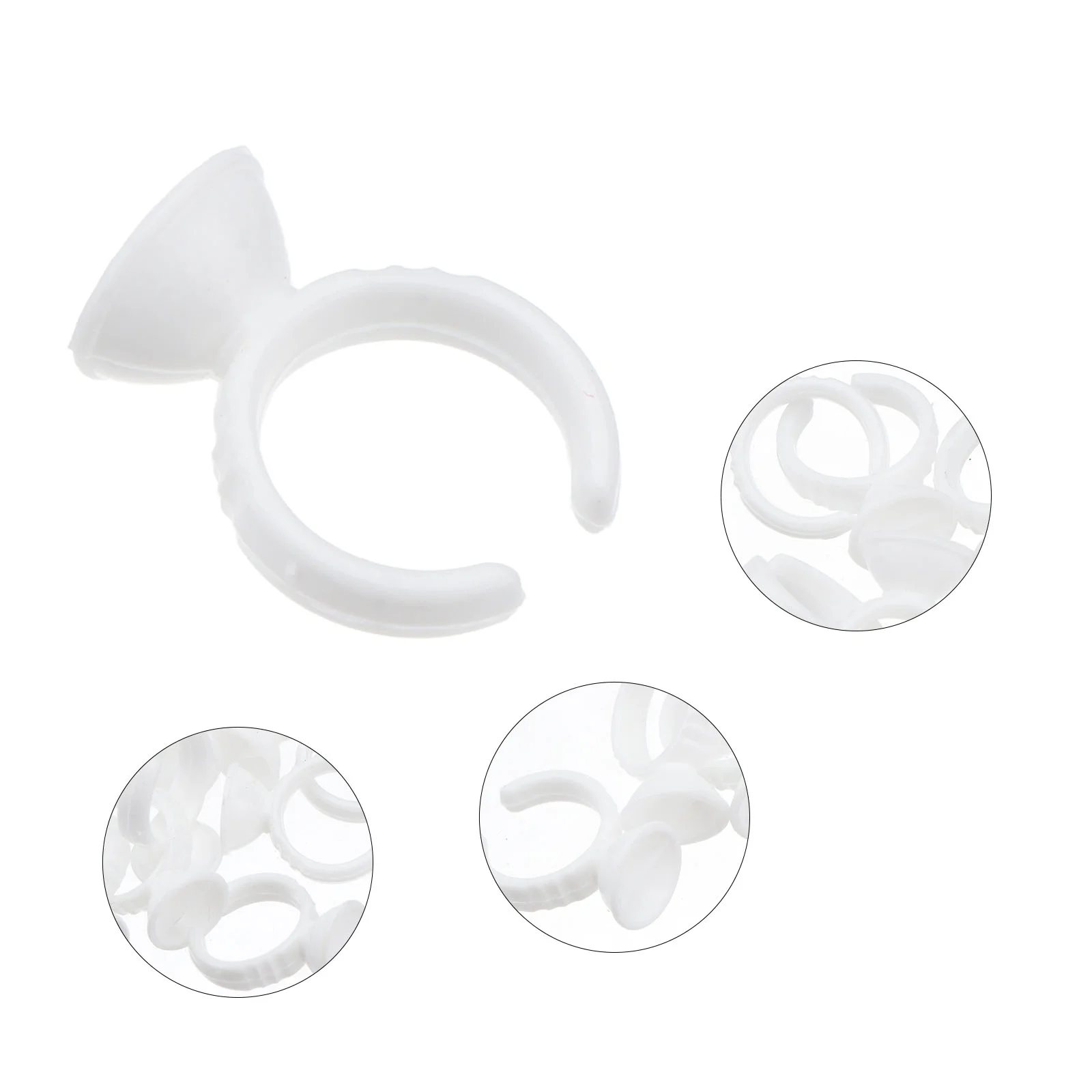 

100pcs Glue Ring Cup Glue Pallet Holder Volume Glue Ring Eyelash Pigment Holder Adhesive Pigment Holder Makeup Rings Cup for