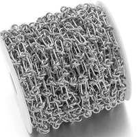 Gros nœud épais en acier inoxydable pour hommes, colliers Hip Hop bricolage, résultats de colliers de la présidence, fournitures de bracelets, bijoux exécutifs, or, 1 mètre 2