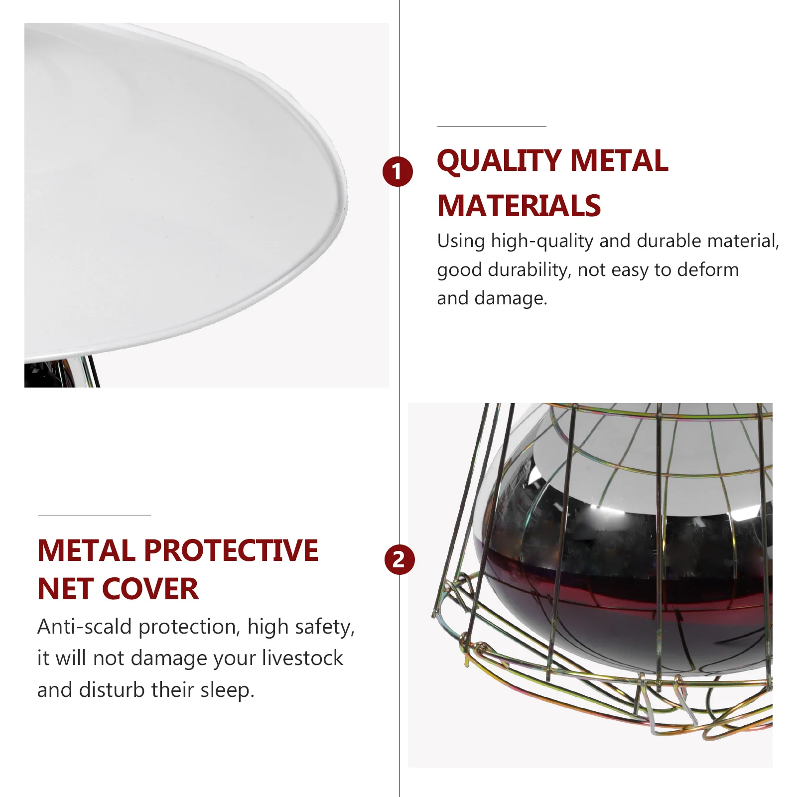 Heat Lamp Set Livestock Cage Heating Light Small Pig Accessory Dog House Cooler Box Supply Aluminum Warm Baby Heater
