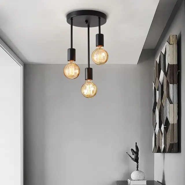 Industrial style restaurant E27 living room ceiling light retro bedroom kitchen corridor staircase countryside pendant light