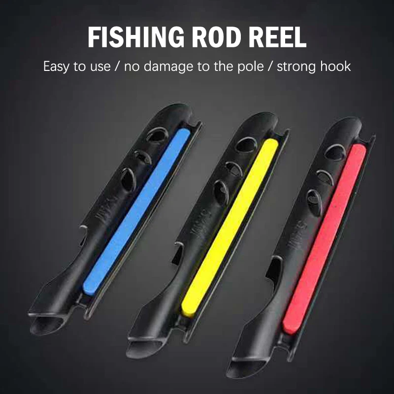 Fishing Coiling Plate Clip On Rod Fishing Line Holder Line Winding Plate Winding Board Bite Holder Rod Bobbin Tackle Accessories