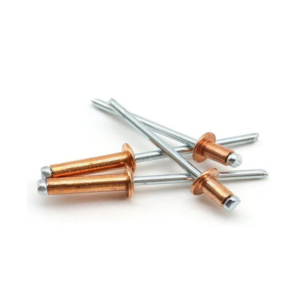 

4*13Copper Blind Rivets T2 Pure Head Copper Pull Nails Open Type Round Head Copper Pull Cap Nails GB12618.520