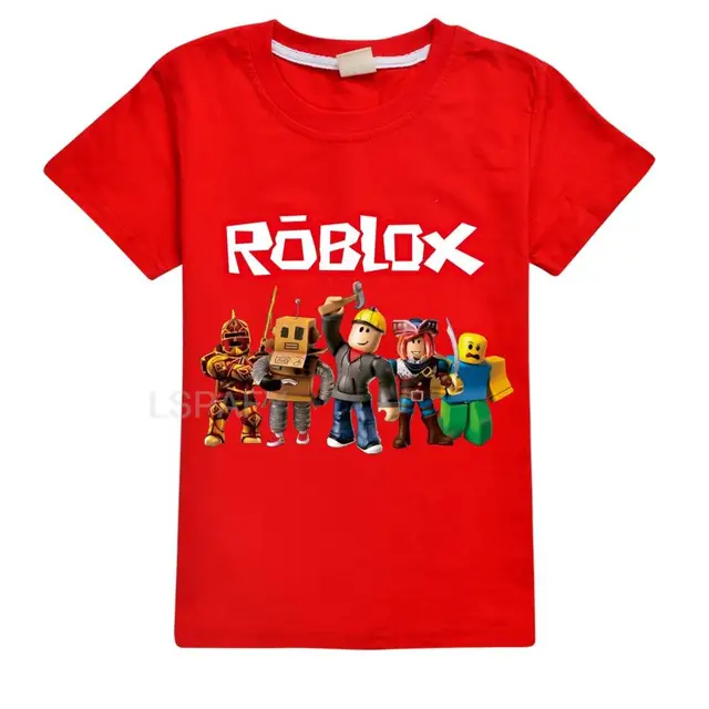 Hot ROBLOX Crianças T-shirt Verão Novo ROBLOX Crianças Roupas de Algodão  Crianças Calças de Manga