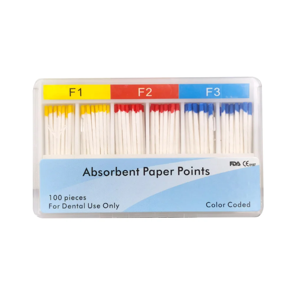 

Dental Absorbent Paper Points Pro F1 F2 F3 Taper Dental Root Canal Paper CE Approval Dental Endodontic Materials