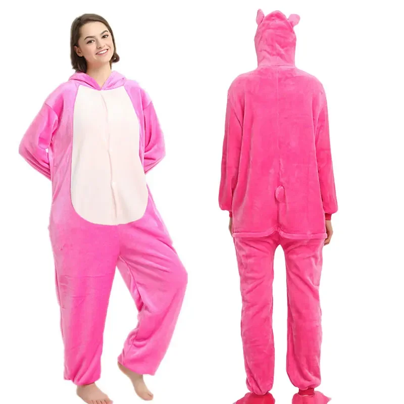 Adults Panda Pajamas Unicorn Onesie Women Sleepwear Lion Nightwear Mens Overalls Winter Animal Kigurumi Cosplay Hooded Pyjamas