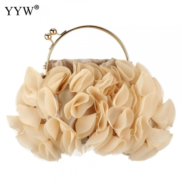 Wedding Clutch Bag Ivory/cream Satin Handbag Evening Clutch 