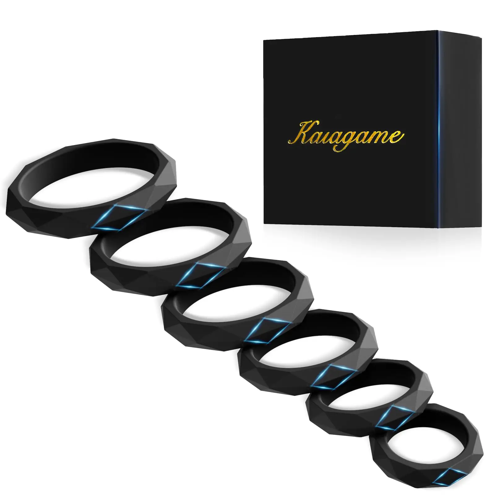 

6 Sizes Penis Ring Silicone Cock Rings for Men Erection Sex Aids, Cockring Cock Sexual Stimulation Device Pleasure Ring for Men