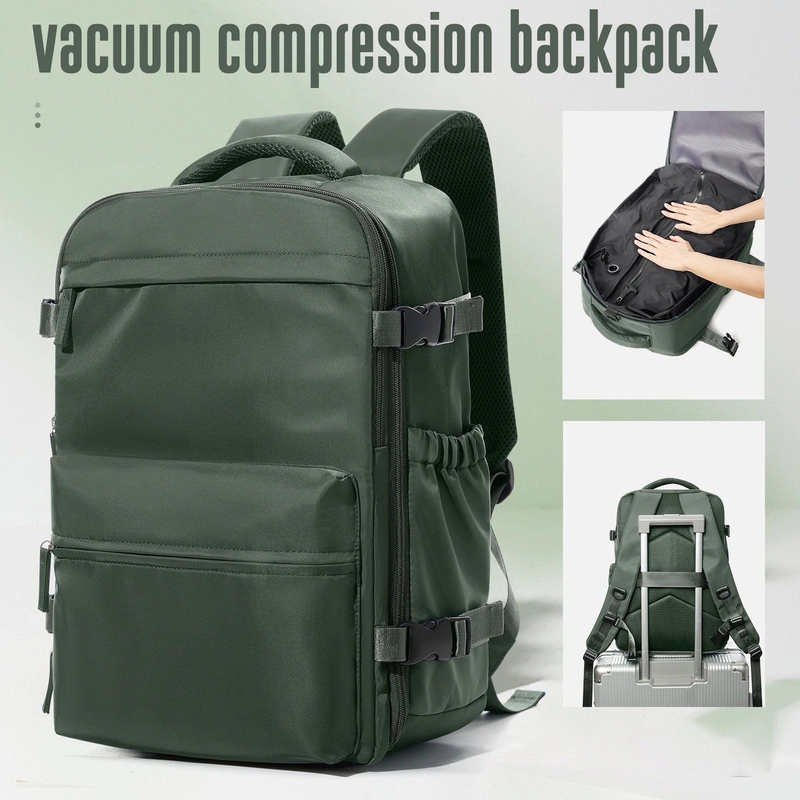 Vakuum-Rucksack, Reisetasche für Herren, großer Rucksack, Business-Laptop-Rucksack, Damen und Herren, erweiterbarer Rucksack, Schultasche