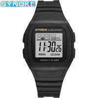 SYNOKE-Montre numérique étanche multifonctionnelle pour garçons, montre électronique pour étudiants, sports de plein air, montre carrée rétro 5