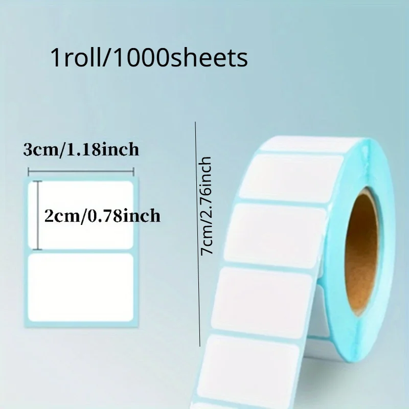 Label Stickers 1roll/1000sheets Universal Blank Self-adhesive Handwritten Name Stickers for Containers Storage Boxes