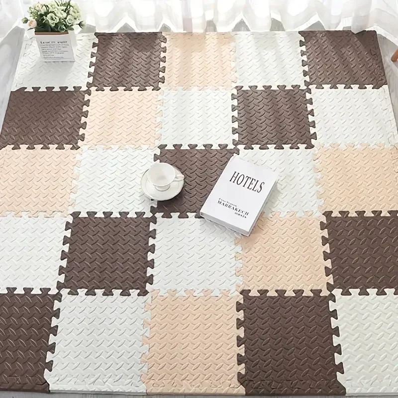 EVA Interlocking Foam Play Mat Anti Slip Waterproof Floor Pad Baby Play Patchwork Floor Suitable for Use Living Room 1/15 Piece
