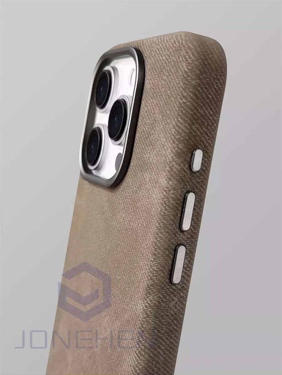 Magnetic Fiber Leather Phone Case For iPhone 15 14 13 12 16 17 Pro Max 15Plus For MagSafe Wireless Charge Shockproof Back Cover — view 4